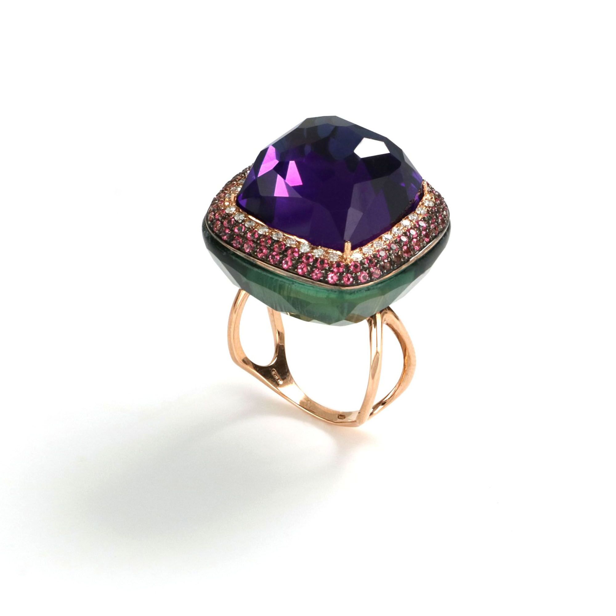 Les bonsbons squared blue ring