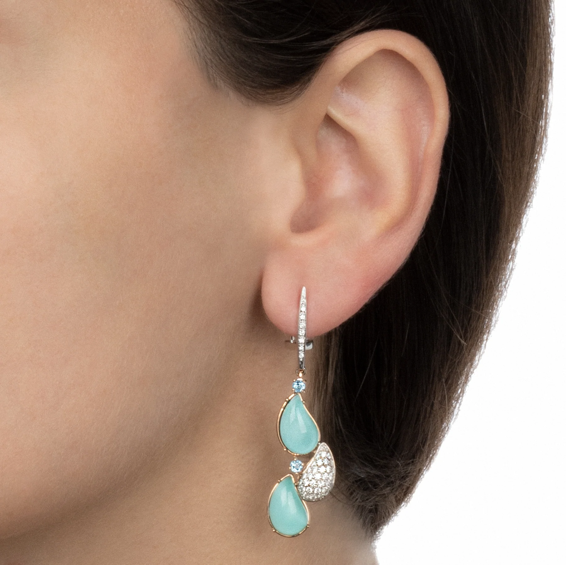 Les papillons turquoise drops earrings - imagine 2